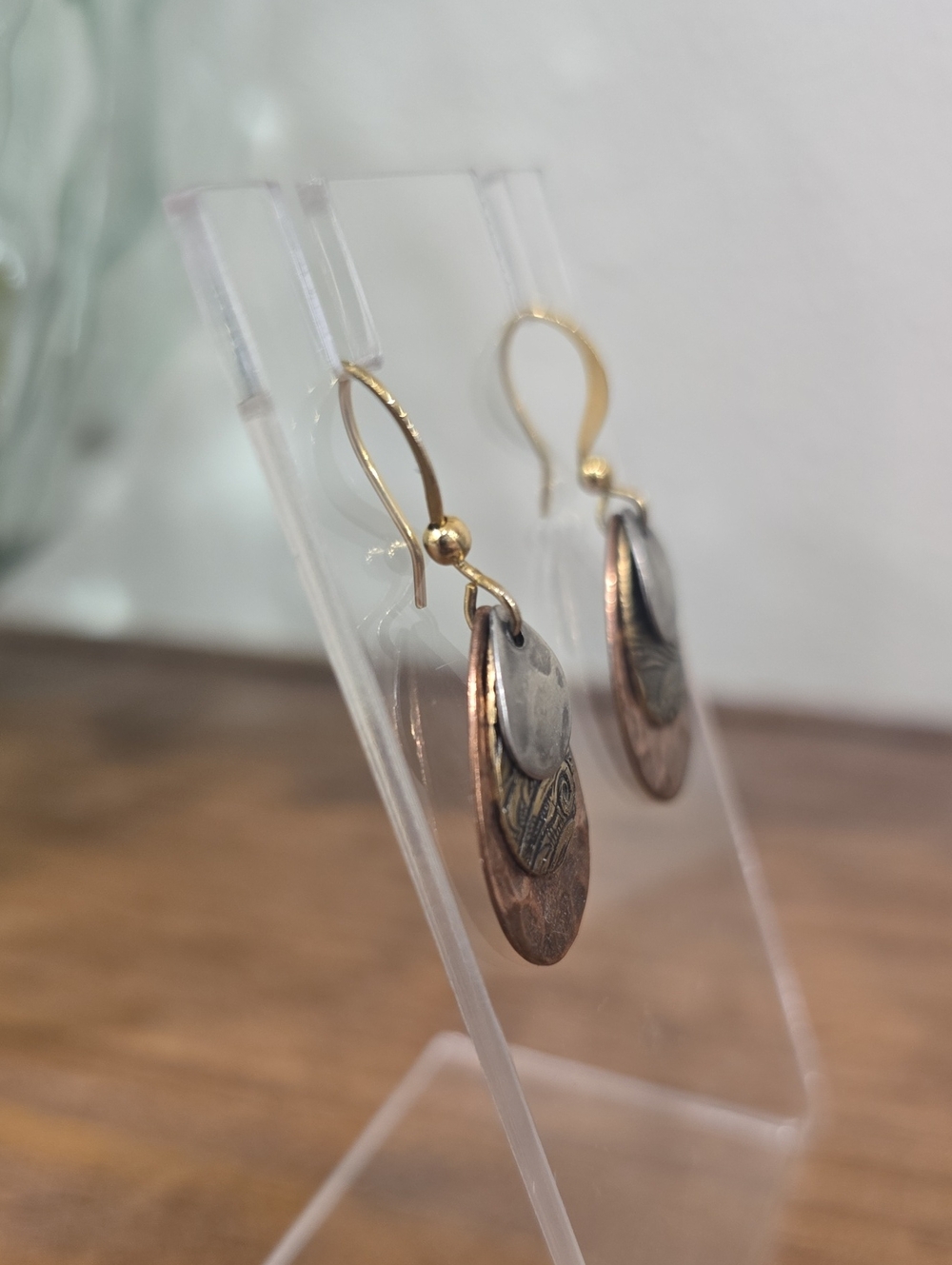 SILVER FOREST Tri‑Tone Drop Dangle Earrings - Picture 3 of 7